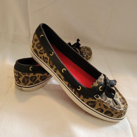 Sperry Shoes - Sperry Leopard Print Canvas Deck Shoes